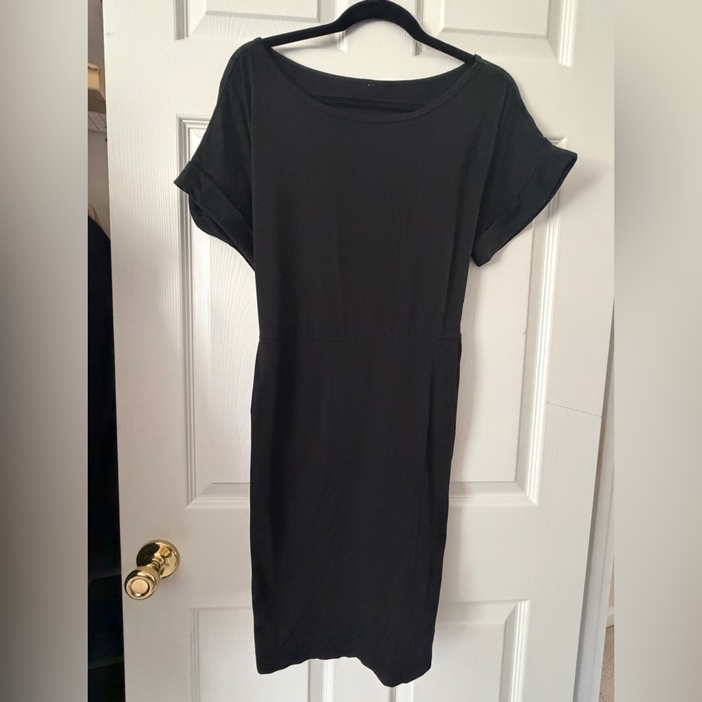 Black Women's Short Sleeve Sheath Dress - Unbranded
